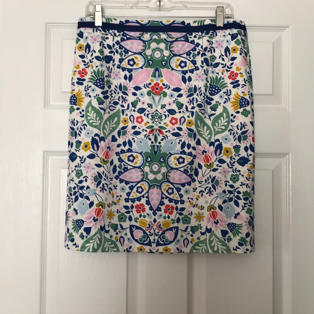 Boden Summer Floral Pencil Skirt